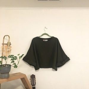 Free people box fit short sleeve sweatshirt size S